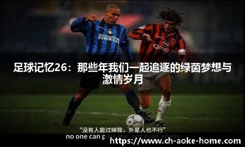 足球记忆26：那些年我们一起追逐的绿茵梦想与激情岁月